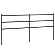 (black, 180 cm) vidaXL Metal Headboard Bedroom Home Decorative Bed Header Metal Bed Headboard