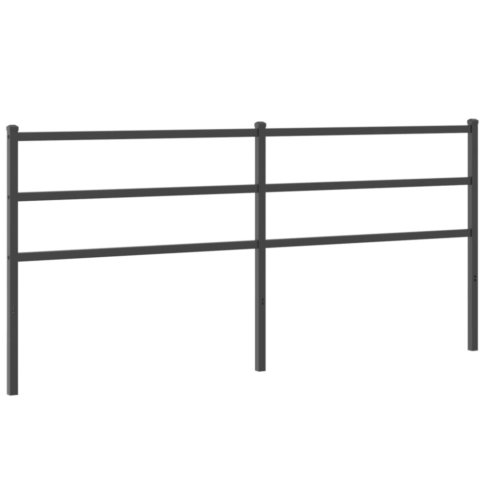 (black, 180 cm) vidaXL Metal Headboard Bedroom Home Decorative Bed Header Metal Bed Headboard