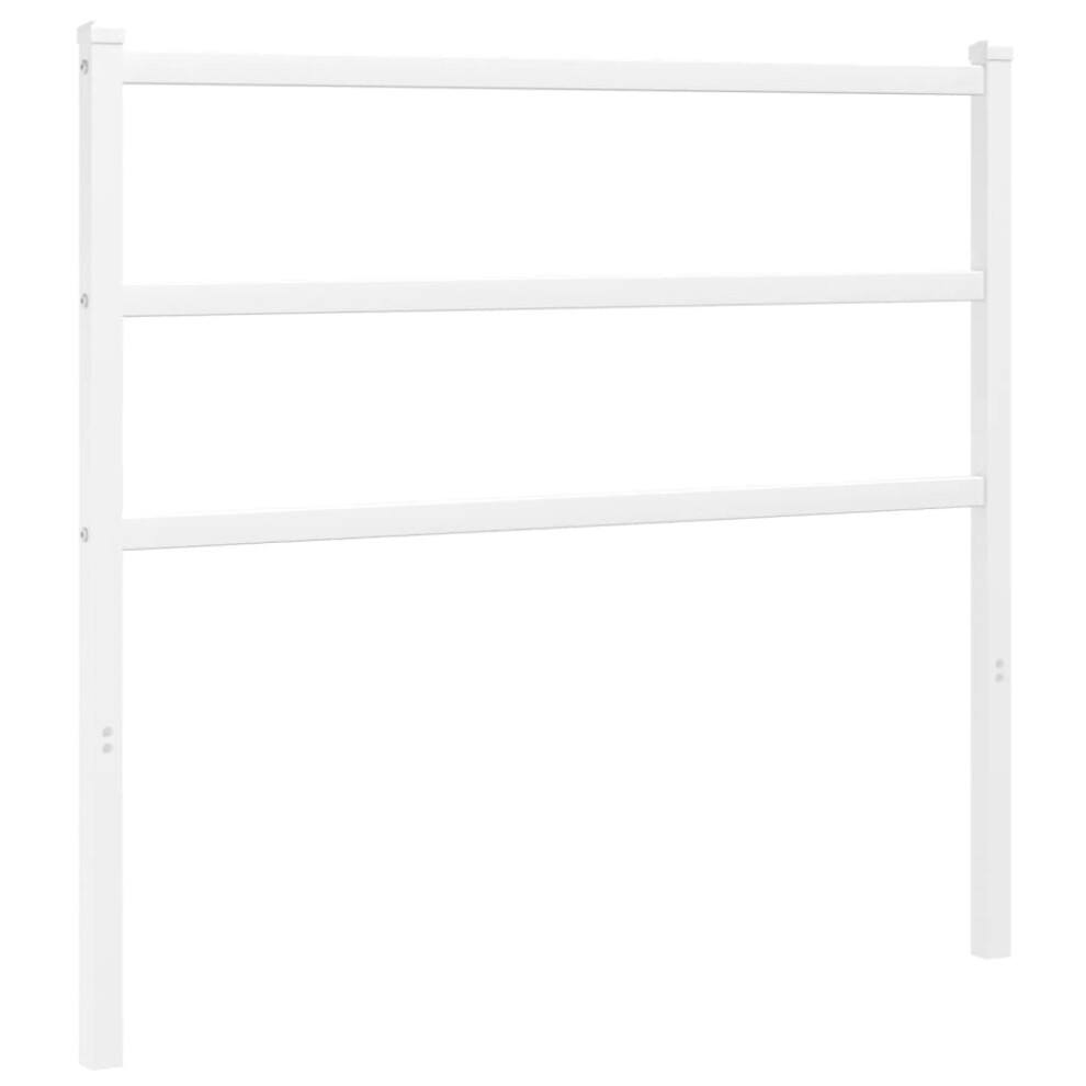 (white, 107 cm) vidaXL Metal Headboard Bedroom Home Decorative Bed Header Metal Bed Headboard