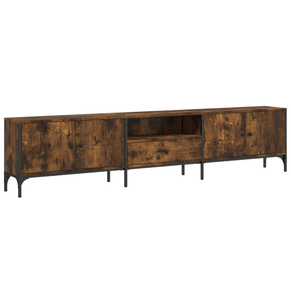 (smoked oak) vidaXL TV Cabinet with Drawer TV Unit Media Cabinet TV Stand Engineered Wood