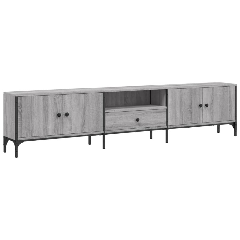 Vidaxl (Grey Sonoma) Tv Cabinet With Drawer Tv Unit Media Cabinet Tv Stand Engineered Wood