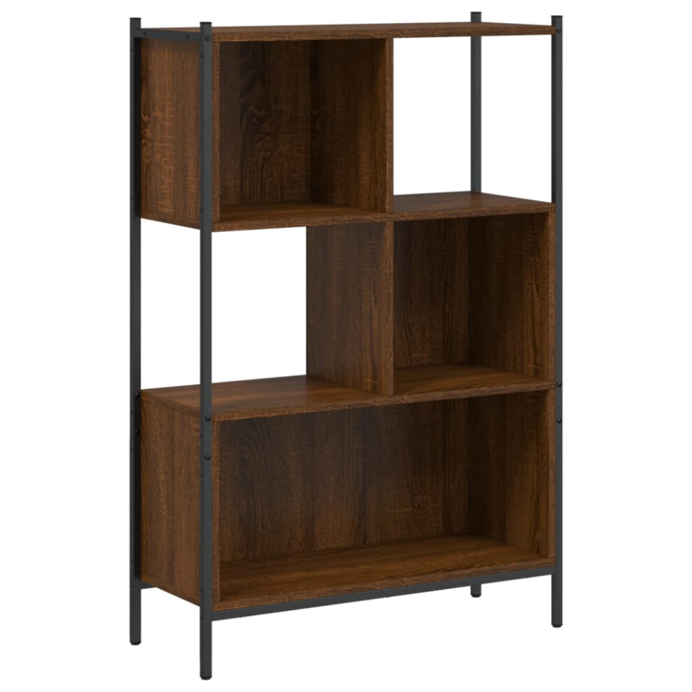 Vidaxl ( Oak) Bookcase Bookshelf Storage Cabinet Shelving Unit Rack Engineered Wood Brown