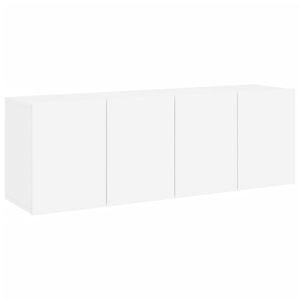 Vidaxl (White, 60 X 30 X 41 Cm/ 2 Pcs) Tv Cabinets Wall-Mounted Floating Tv Unit Floating Shelves Tv Stand