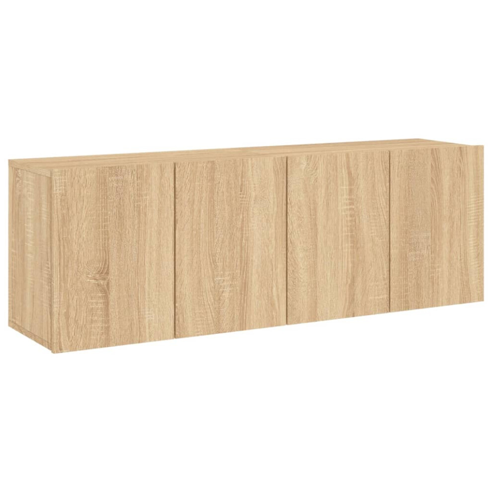 VIDAXL TV Cabinet - Sonoma Oak - 2 Door - Wall Mounted - Image 3