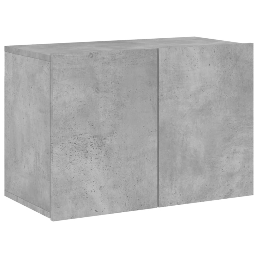 Vidaxl Grey (Concrete 60 X X 41 Cm/ 1 Pcs) Tv Cabinets Wall-Mounted Floating Tv Unit Floating Shelves Tv Stand Size 30