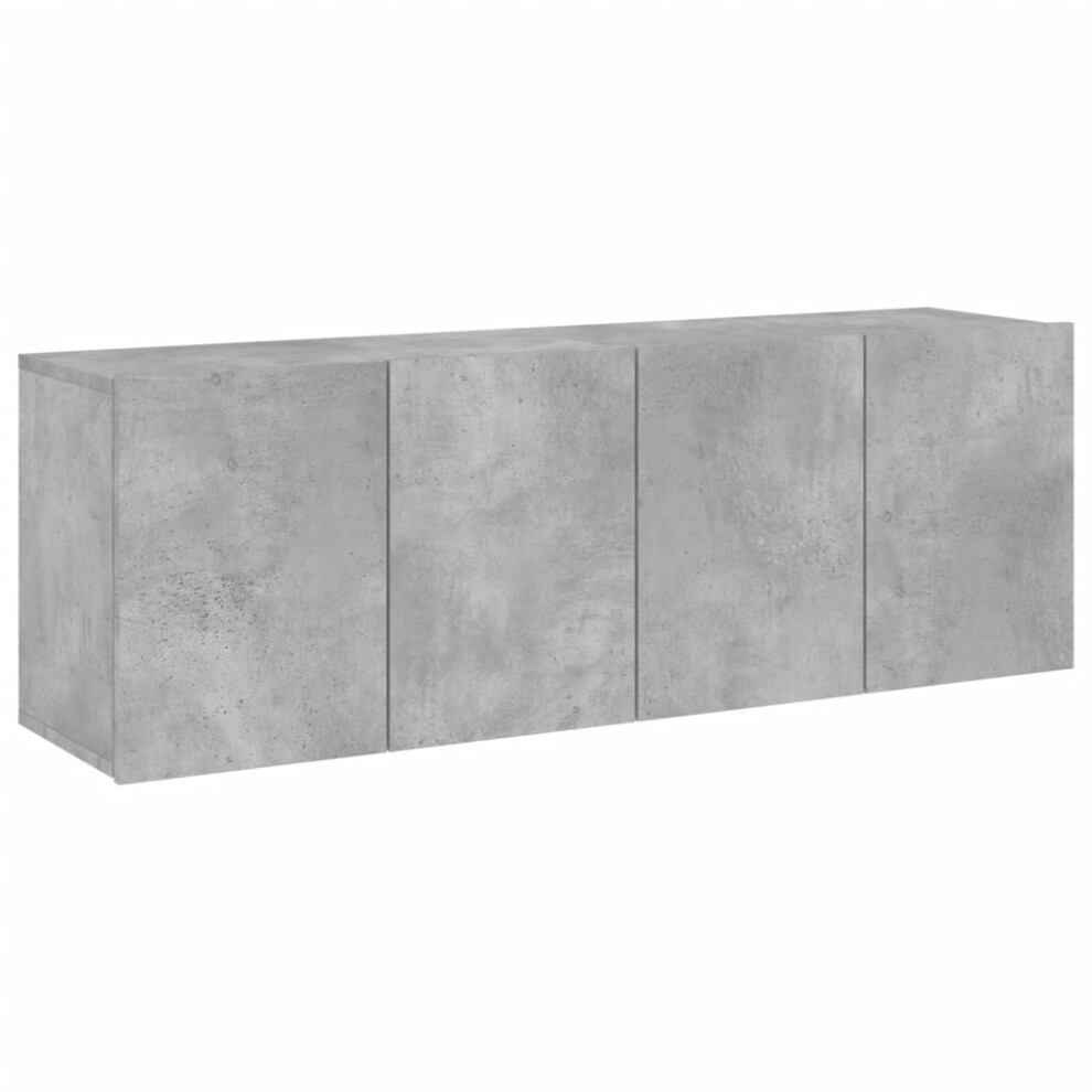 Vidaxl (Concrete Grey, 60 X 30 X 41 Cm/ 2 Pcs) Tv Cabinets Wall-Mounted Floating Tv Unit Floating Shelves Tv Stand