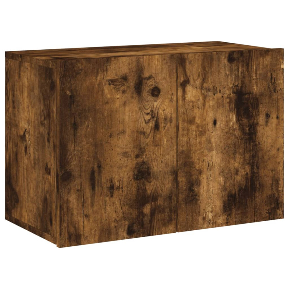 Vidaxl (Smoked Oak, 60 X 30 X 41 Cm/ 1 Pcs) Tv Cabinets Wall-Mounted Floating Tv Unit Floating Shelves Tv Stand