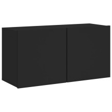 (black, 80 x 30 x 41 cm/ 1 pcs) vidaXL TV Cabinets Wall-mounted Floating TV Unit Floating Shelves TV Stand