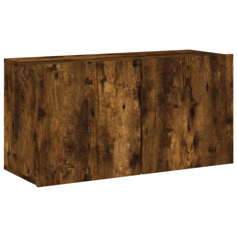 Vidaxl (Smoked Oak, 80 X 30 X 41 Cm/ 1 Pcs) Tv Cabinets Wall-Mounted Floating Tv Unit Floating Shelves Tv Stand