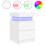VidaXL (white, 1 pcs) vidaXL Bedside Cabinets with LED Lights Nightstand Bed Cabinet Side Table 1