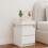 VidaXL (white, 1 pcs) vidaXL Bedside Cabinets with LED Lights Nightstand Bed Cabinet Side Table 3