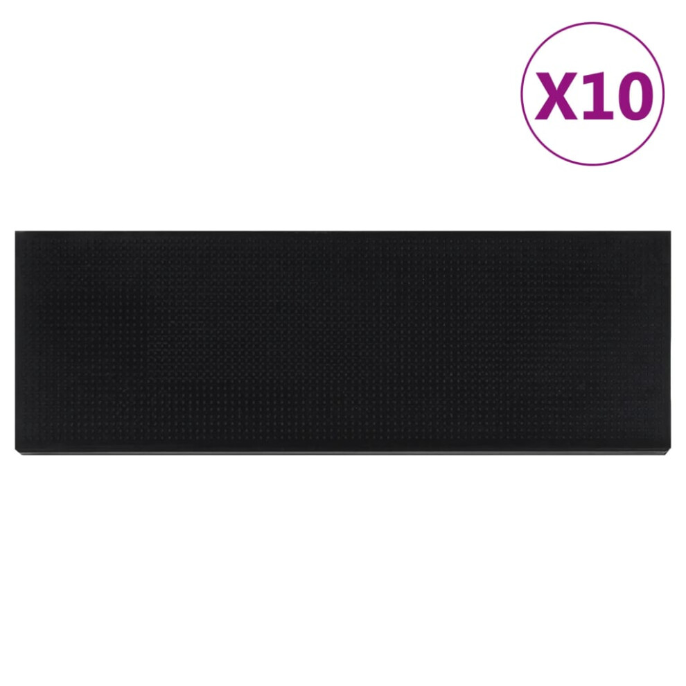 Vidaxl Stair Treads Outdoor Step Mat Door Mat Anti Slip Tread Mat 10Pcs Rubber