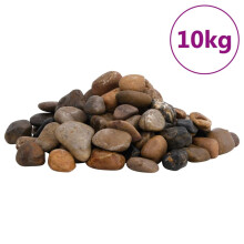 (2-5 cm (10 kg)) vidaXL Polished Pebbles Landscaping Stones Decorative River Rocks Mixed Colour