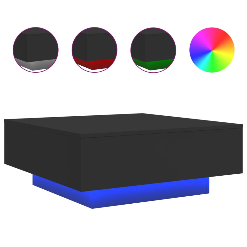 VIDAXL - Coffee Table - 80x80x31 cm - Black - Image 2