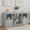 VidaXL vidaXL Sideboard with LED Lights Cupboard Highboard Side Cabinet Concrete Grey 3