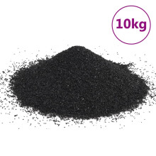 vidaXL Aquarium Sand Natural River Sand Substrate Aquarium Gravel 10 kg Black