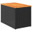 VidaXL vidaXL Garden Side Tables Outdoor Table 2 pcs Black Poly Rattan Solid Wood 8