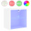 VidaXL vidaXL Bedside Cabinet with LED Lights Wall-mounted Nightstand Bed Table White 1
