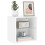 VidaXL vidaXL Bedside Cabinet with LED Lights Wall-mounted Nightstand Bed Table White 5