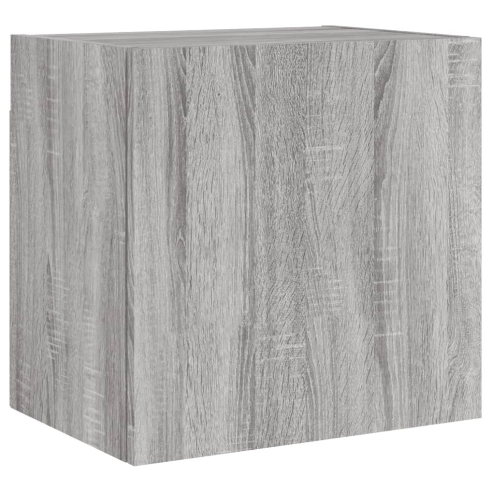 vidaXL TV Wall Cabinet Floating TV Unit TV Cabinet Grey Sonoma Engineered Wood