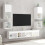 VidaXL vidaXL Bedside Cabinets with LED Lights Wall-mounted Nightstand 2 pcs White 5