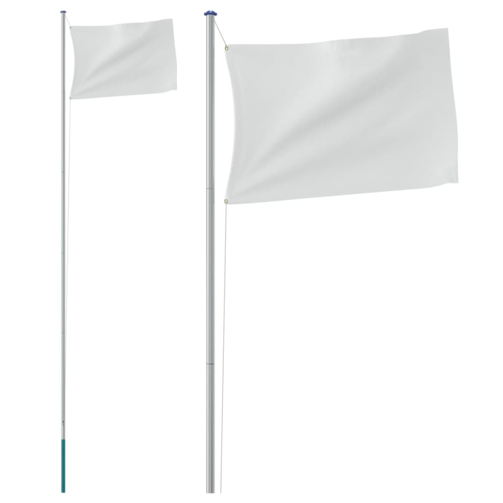 vidaXL Sectional Flagpole Silver 6.23 m Aluminium Garden Camper Flag Pole