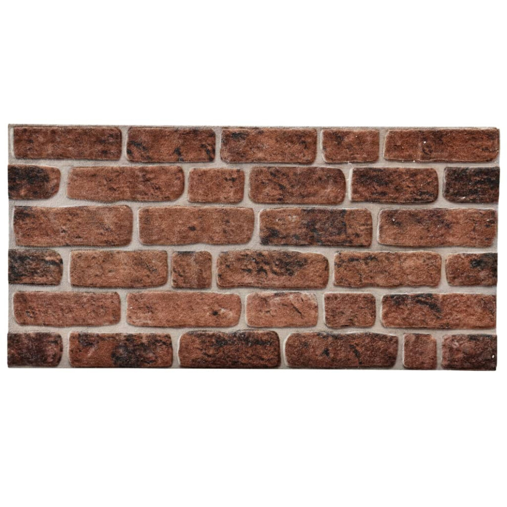 vidaXL 3D Wall Panels with Dark Brown Brick Design Wall Covering 11 pcs EPS