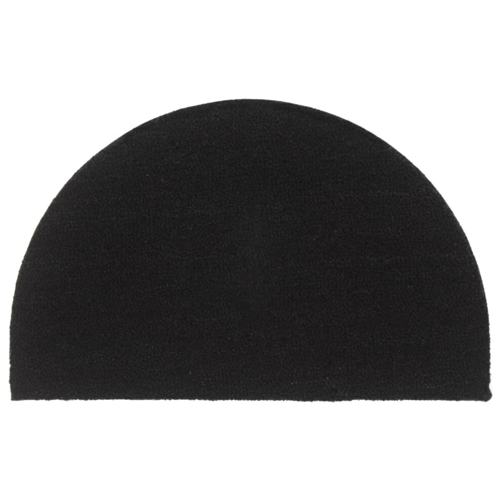 Vidaxl Door Mat Floor Mat Entrance Mat Doormat Black Half Round Tufted Coir