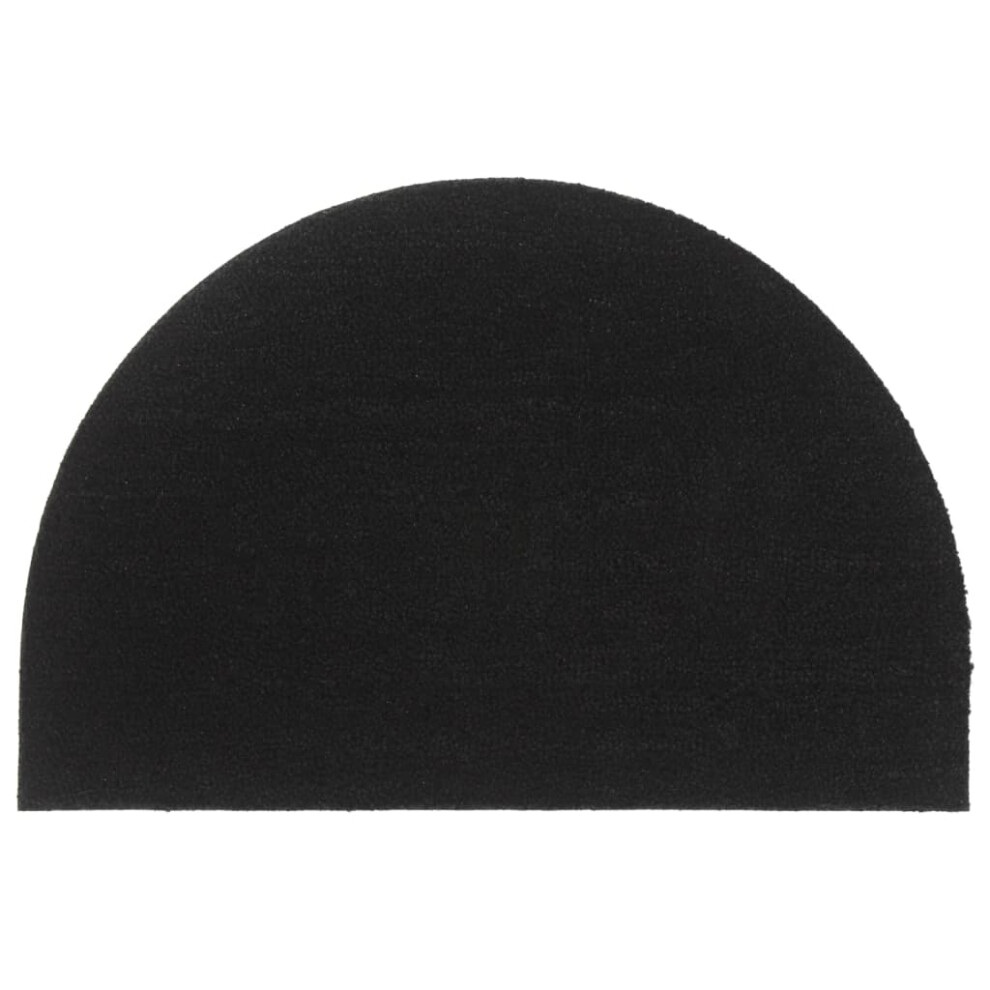 Vidaxl Door Mat Floor Mat Entrance Mat Doormat Black Half Round Tufted Coir