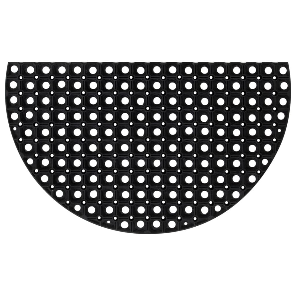 vidaXL Door Mat Floor Mat Indoor Entrance Mat Rug Doormat Half Round Rubber