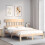 VidaXL vidaXL Bed Frame Bed Base Platform Bed with Headboard Small Double Solid Wood 3