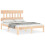 VidaXL vidaXL Bed Frame Bed Base Platform Bed with Headboard Small Double Solid Wood 1