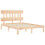 VidaXL vidaXL Bed Frame Bed Base Platform Bed with Headboard Small Double Solid Wood 5