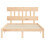 VidaXL vidaXL Bed Frame Bed Base Platform Bed with Headboard Small Double Solid Wood 6