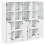 VidaXL vidaXL Bookcase with Doors Bookshelf Cabinet Highboard White Engineered Wood 6