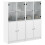 VidaXL vidaXL Bookcase with Doors Bookshelf Cabinet Highboard White Engineered Wood 5
