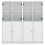VidaXL vidaXL Bookcase with Doors Bookshelf Cabinet Highboard White Engineered Wood 7