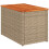 VidaXL vidaXL Garden Side Tables Dining Table 2 pcs Beige Poly Rattan Solid Wood 8