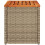 VidaXL vidaXL Garden Side Tables Dining Table 2 pcs Beige Poly Rattan Solid Wood 7