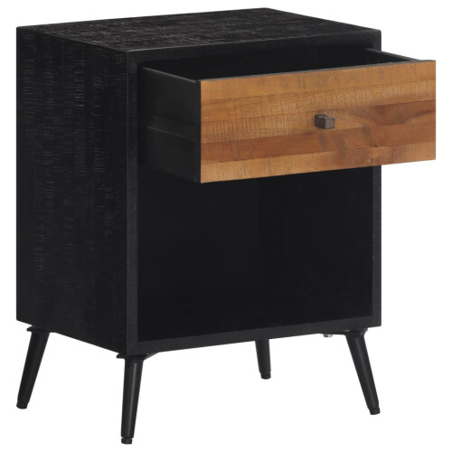 VidaXL vidaXL Bedside Cabinet Nightstand Bed Side Table End Table Solid Wood Teak 1