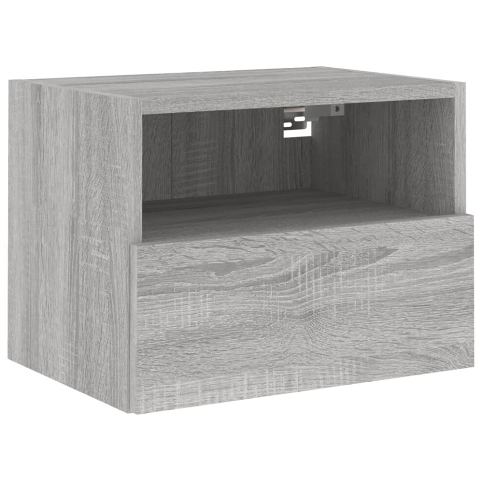 vidaXL TV Wall Cabinet Floating TV Unit TV Cabinet Grey Sonoma Engineered Wood