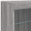 VidaXL vidaXL Sideboard with LED Lights Cupboard Highboard Side Cabinet Grey Sonoma 9