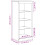 VidaXL vidaXL Sideboard with LED Lights Cupboard Highboard Side Cabinet Concrete Grey 4