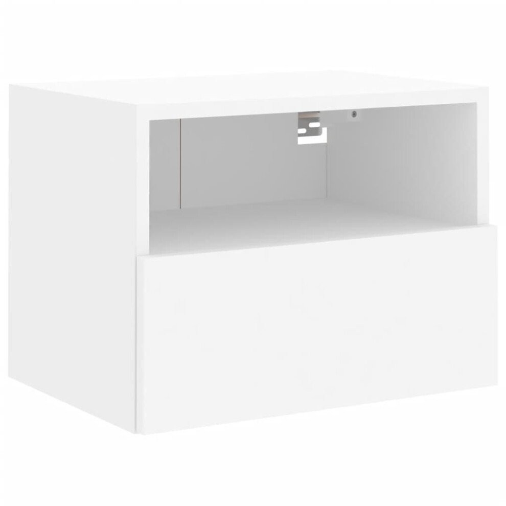 vidaXL TV Wall Cabinet Floating Wall Mounted TV Cabinet White Engineered Wood