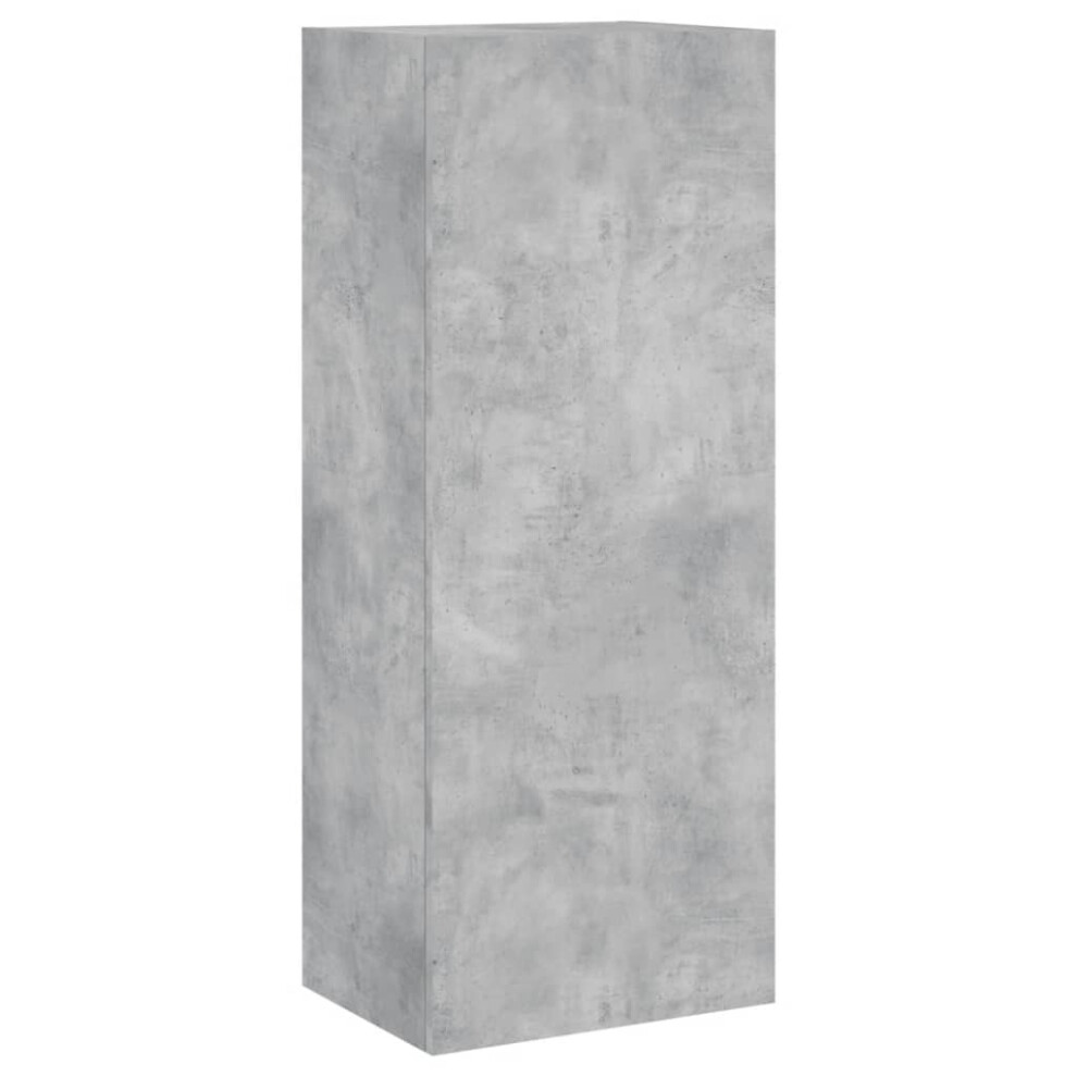 Vidaxl Tv Wall Cabinet Wall-Mounted Tv Cabinet Concrete Engineered Wood Grey