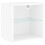 VidaXL vidaXL Bedside Cabinets with LED Lights Wall-mounted Side Table 2 pcs White 8