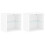 VidaXL vidaXL Bedside Cabinets with LED Lights Wall-mounted Side Table 2 pcs White 1