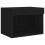 VidaXL vidaXL Bedside Cabinet with LED Lights Wall-mounted Nightstand Bed Table Black 6