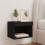 VidaXL vidaXL Bedside Cabinet with LED Lights Wall-mounted Nightstand Bed Table Black 3