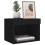 VidaXL vidaXL Bedside Cabinet with LED Lights Wall-mounted Nightstand Bed Table Black 5